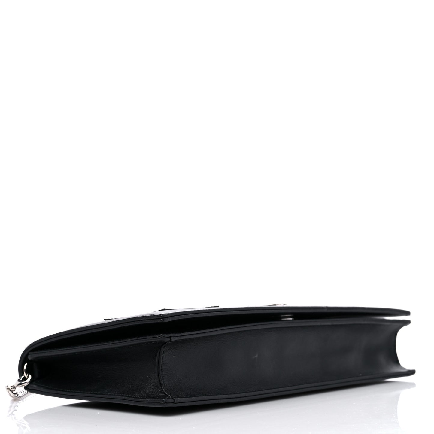 Calfskin Paradise Diorama Croisiere Chain Wallet Black