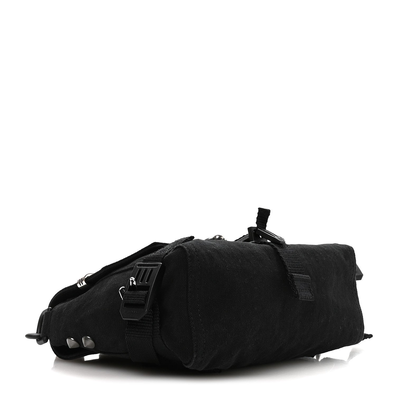 Balenciaga Canvas Pierced Army Messenger Bag Black 1878845