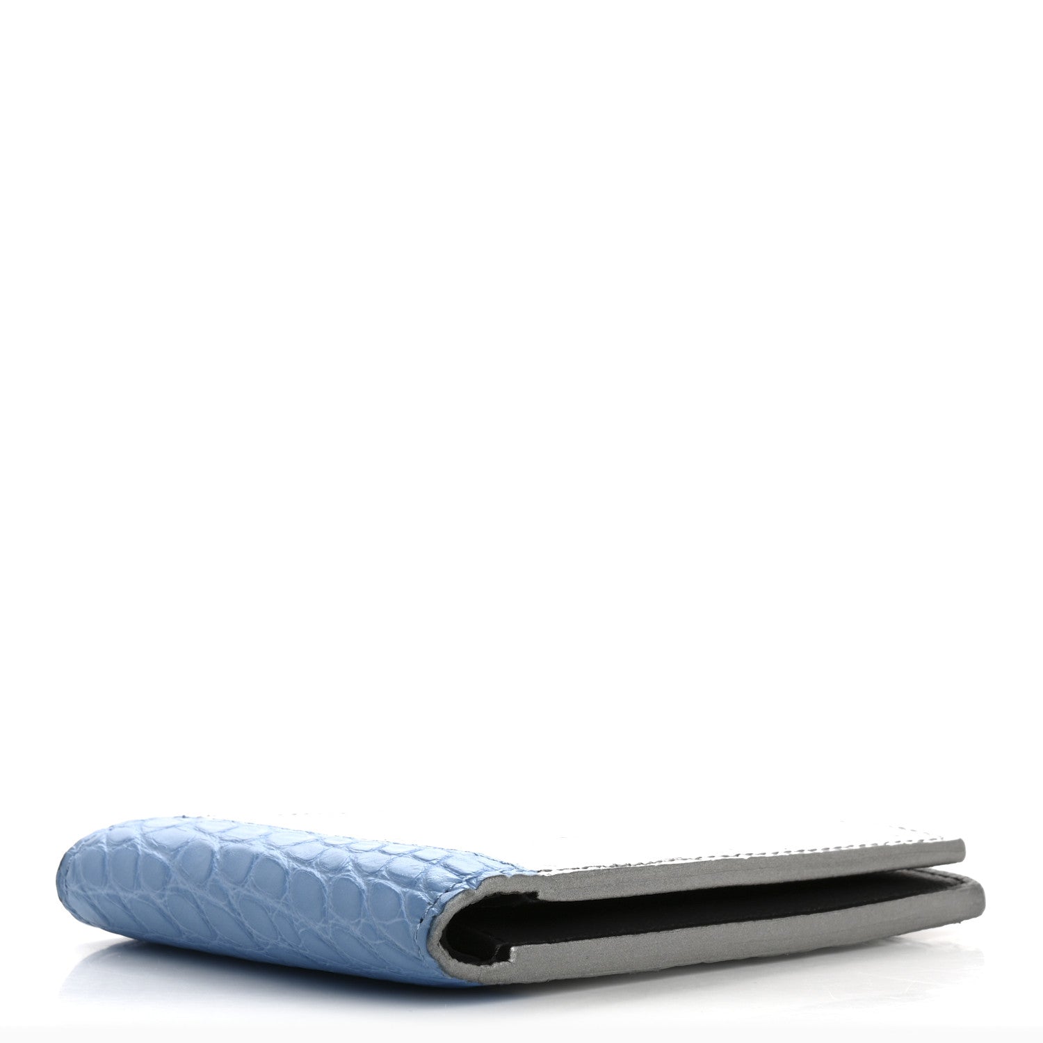 Louis Vuitton Metallic Alligator Multiple Wallet Blue 4 of 8