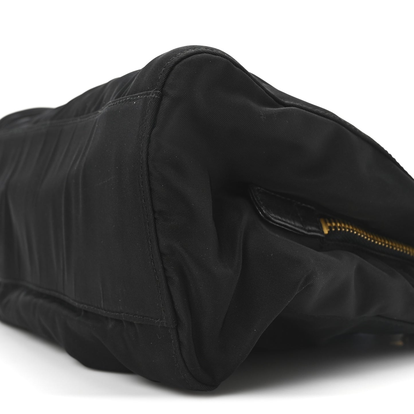 Tessuto Nylon Chain Shoulder Bag Black