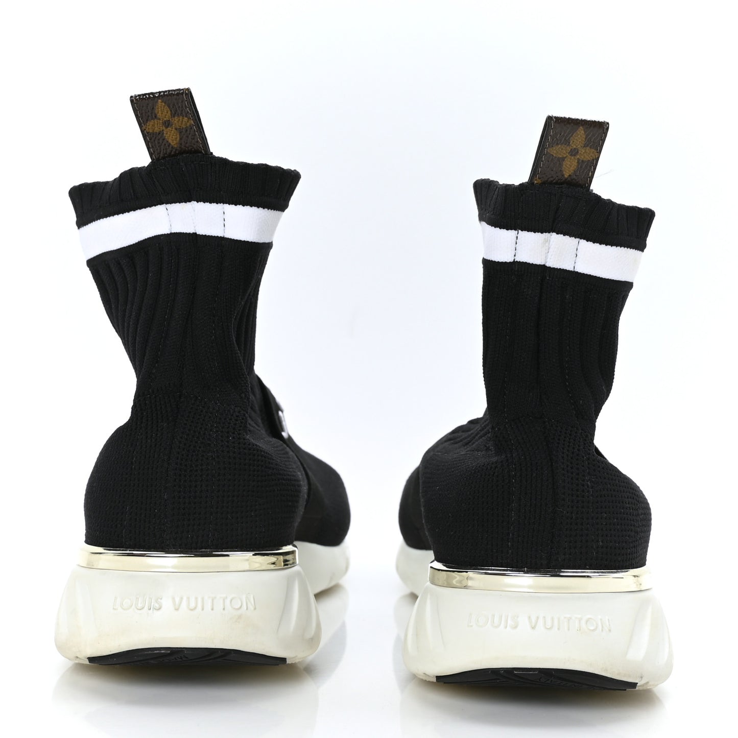 Monogram Stretch Fabric Aftergame Sneaker Boots 40 Black