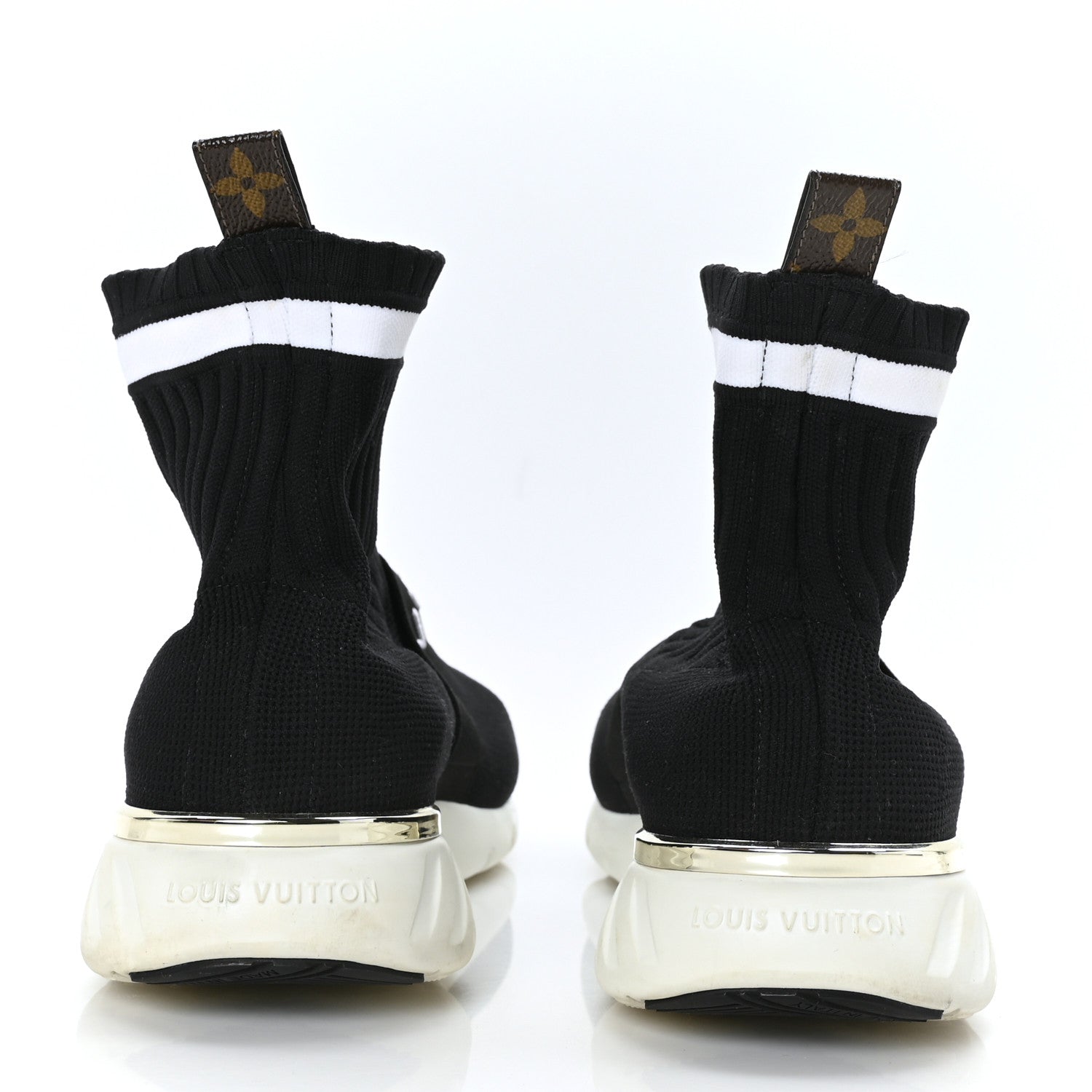 Louis Vuitton Monogram Stretch Fabric Aftergame Sneaker Boots 40 Black 5 of 8