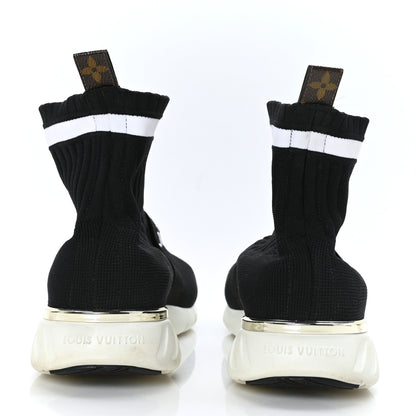 Louis Vuitton Monogram Stretch Fabric Aftergame Sneaker Boots 40 Black 5 of 8