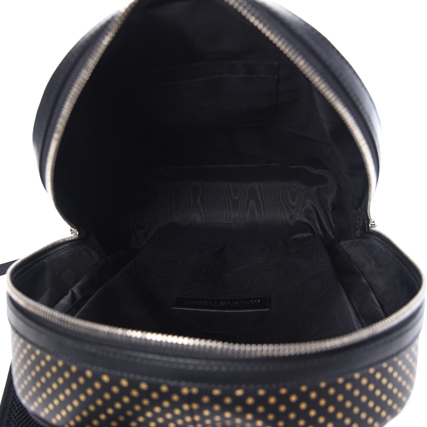 X SEGA Calfskin GUCCY Stars Dome Backpack Black Gold