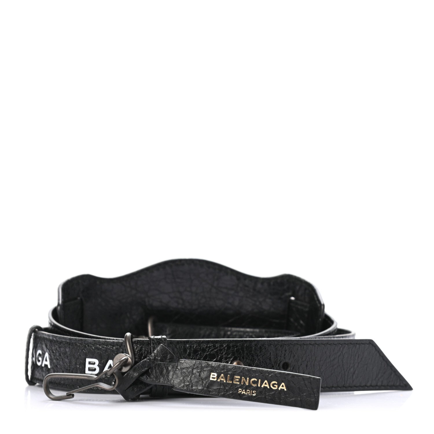 Balenciaga Agneau Classic Hardware Logo Shoulder Strap Black 1 of 3