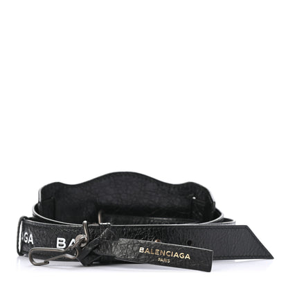 Balenciaga Agneau Classic Hardware Logo Shoulder Strap Black 1 of 3