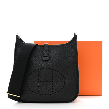 Hermes Taurillon Clemence Evelyne III PM Black 11 of 11