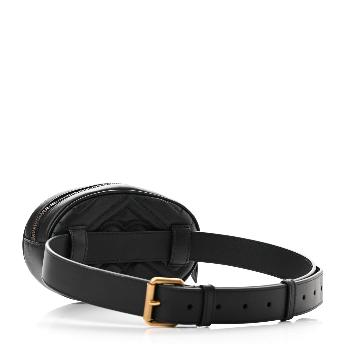 Calfskin Matelasse GG Marmont Belt Bag 85 34 Black