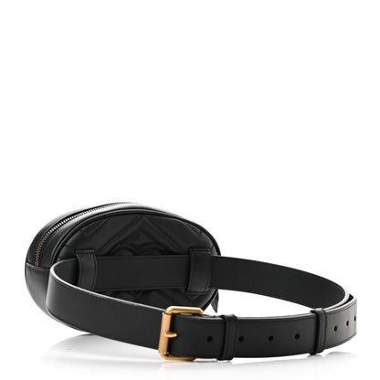 Gucci Calfskin Matelasse GG Marmont Belt Bag 85 34 Black 3 of 14