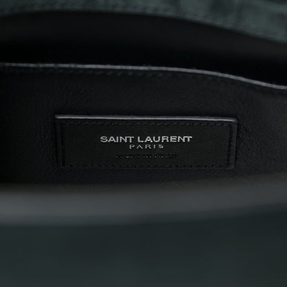 Saint Laurent Crocodile Embossed Nubuck Baby Sac De Jour Dark Anthracite 8 of 9