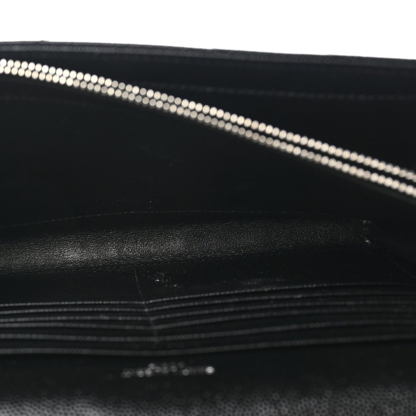 Grain De Poudre Matelasse Chevron Monogram Chain Wallet Black