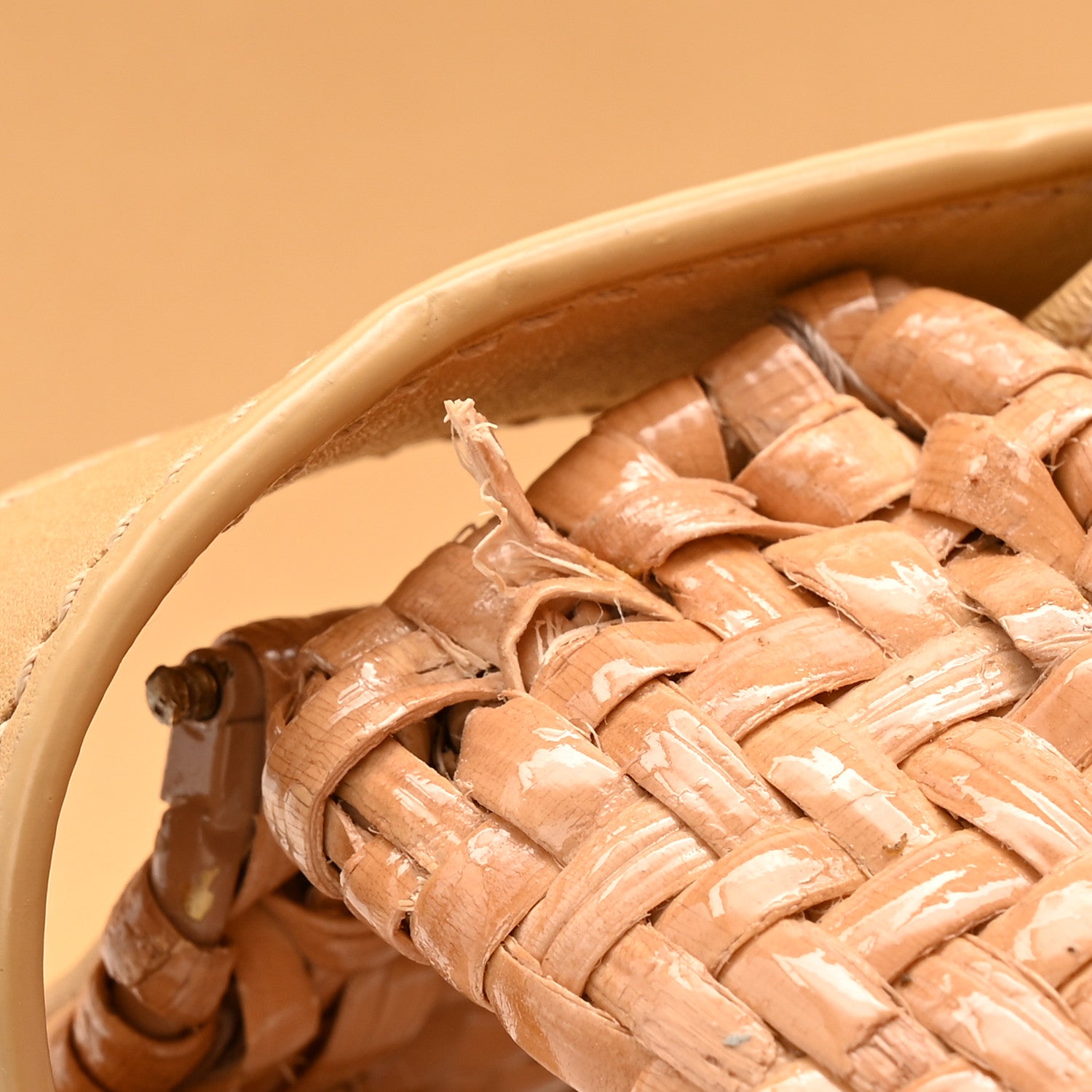 Saint Laurent Wicker Carre Satchel Beige 11 of 15
