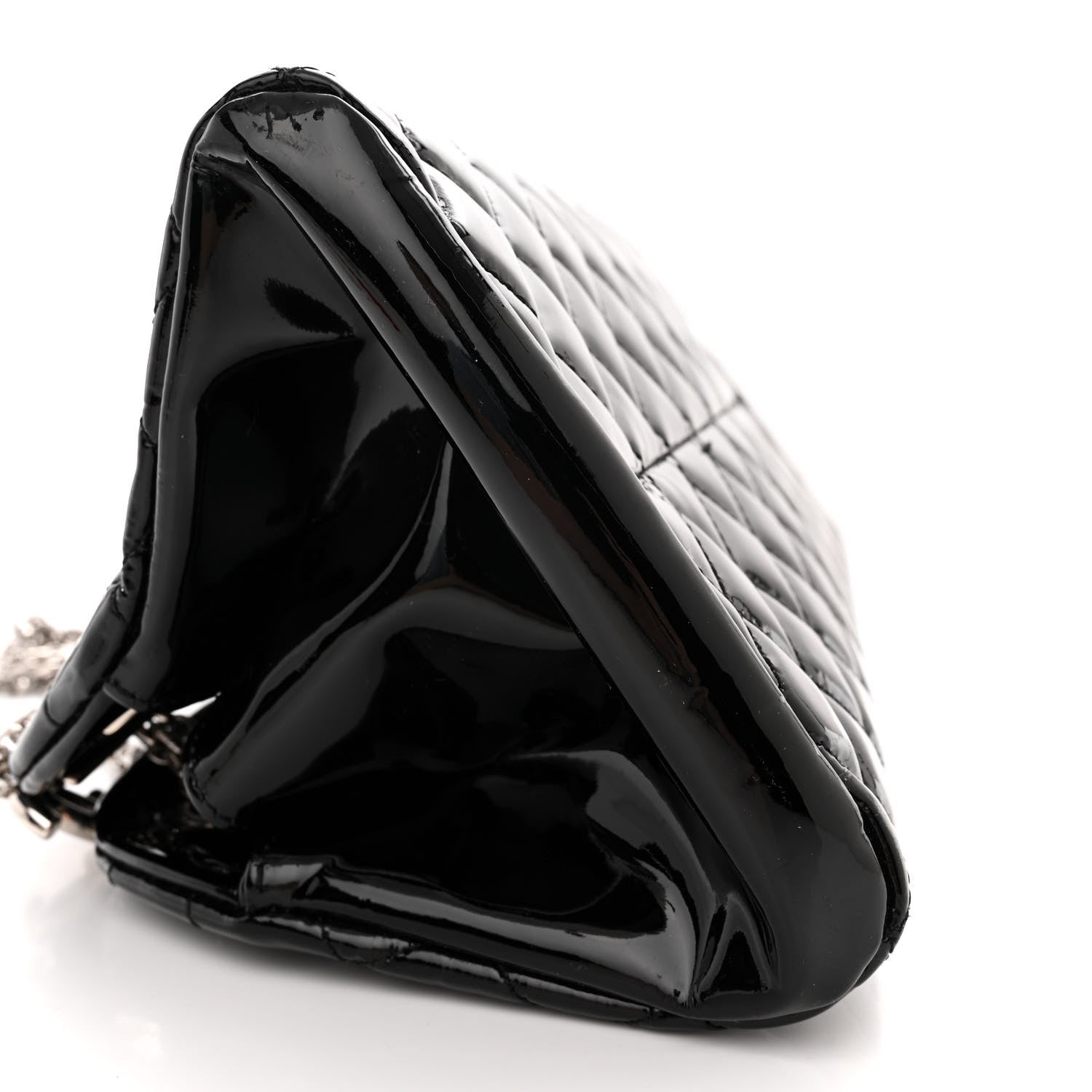Chanel Patent Quilted Medium Just Mademoiselle Bowling Bag Black 10 of 12