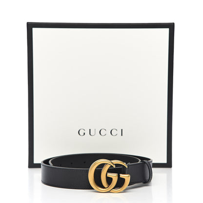 Gucci Calfskin Double G 30mm Belt 80 32 Black 7 of 7