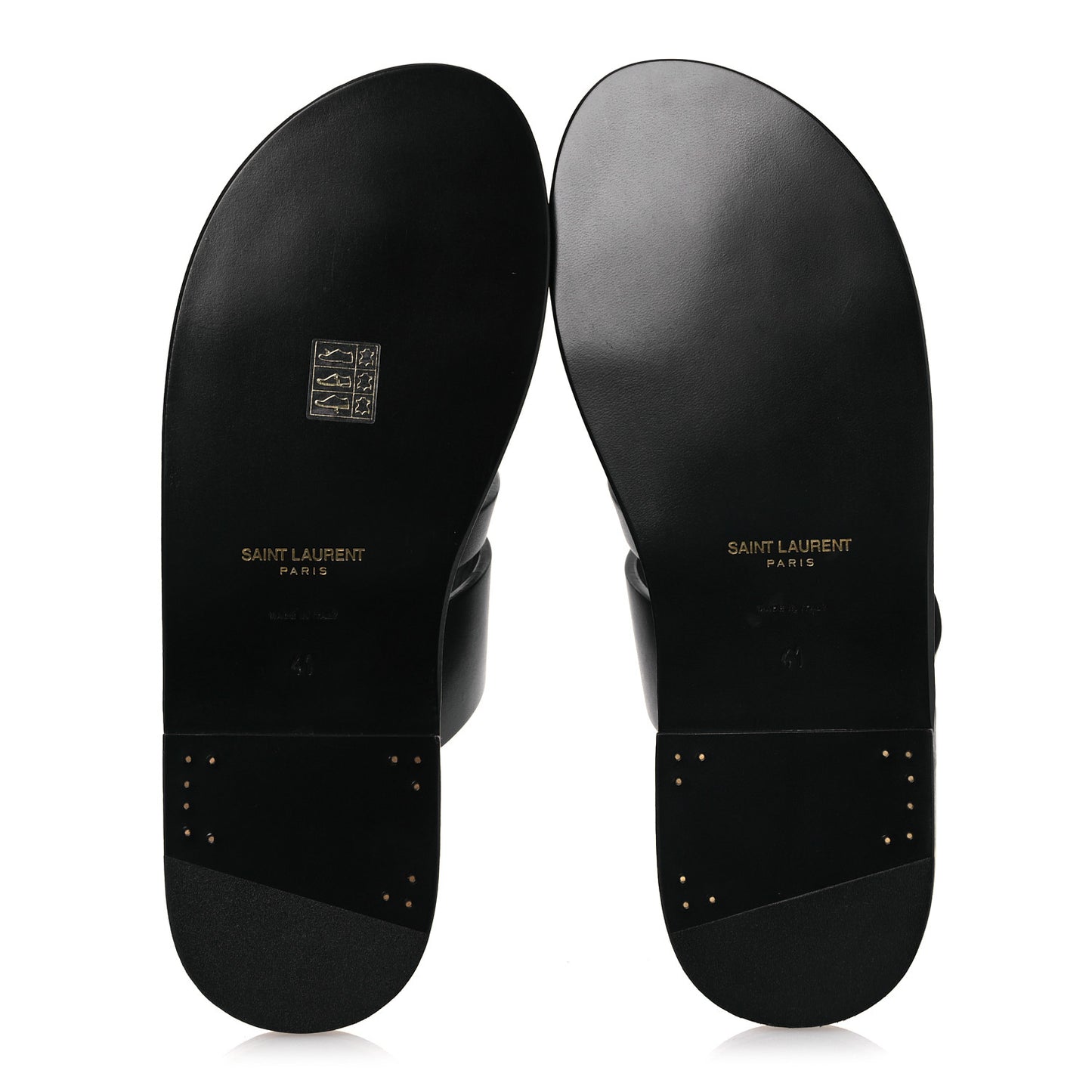 Calfskin Mens Culver Flat Mules Sandals 41 Black