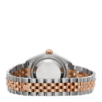Rolex Stainless Steel 18K Everose Gold Diamond Bezel Mother of Pearl 28mm Oyster Perpetual Datejust Watch 279381RBR 3 of 5