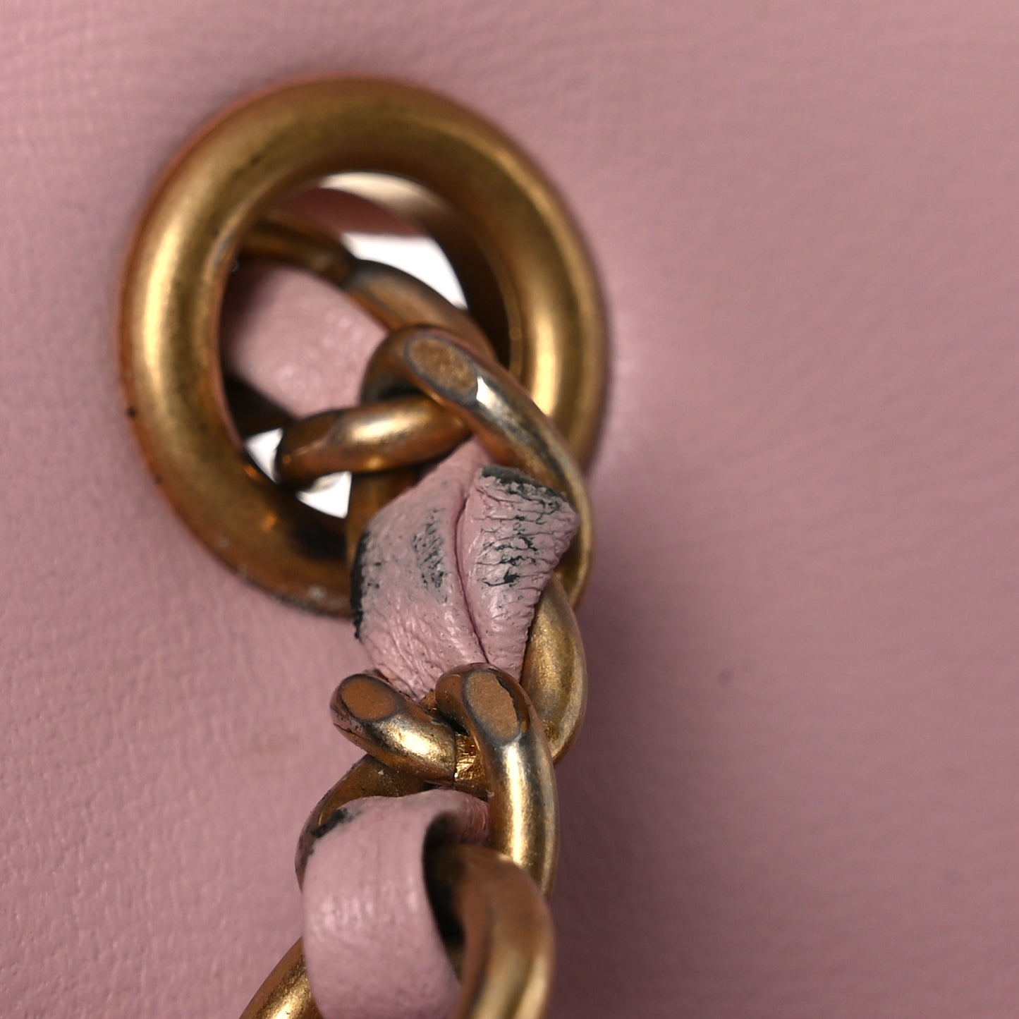 Lambskin Quilted Mini Heart Charms Flap Light Pink