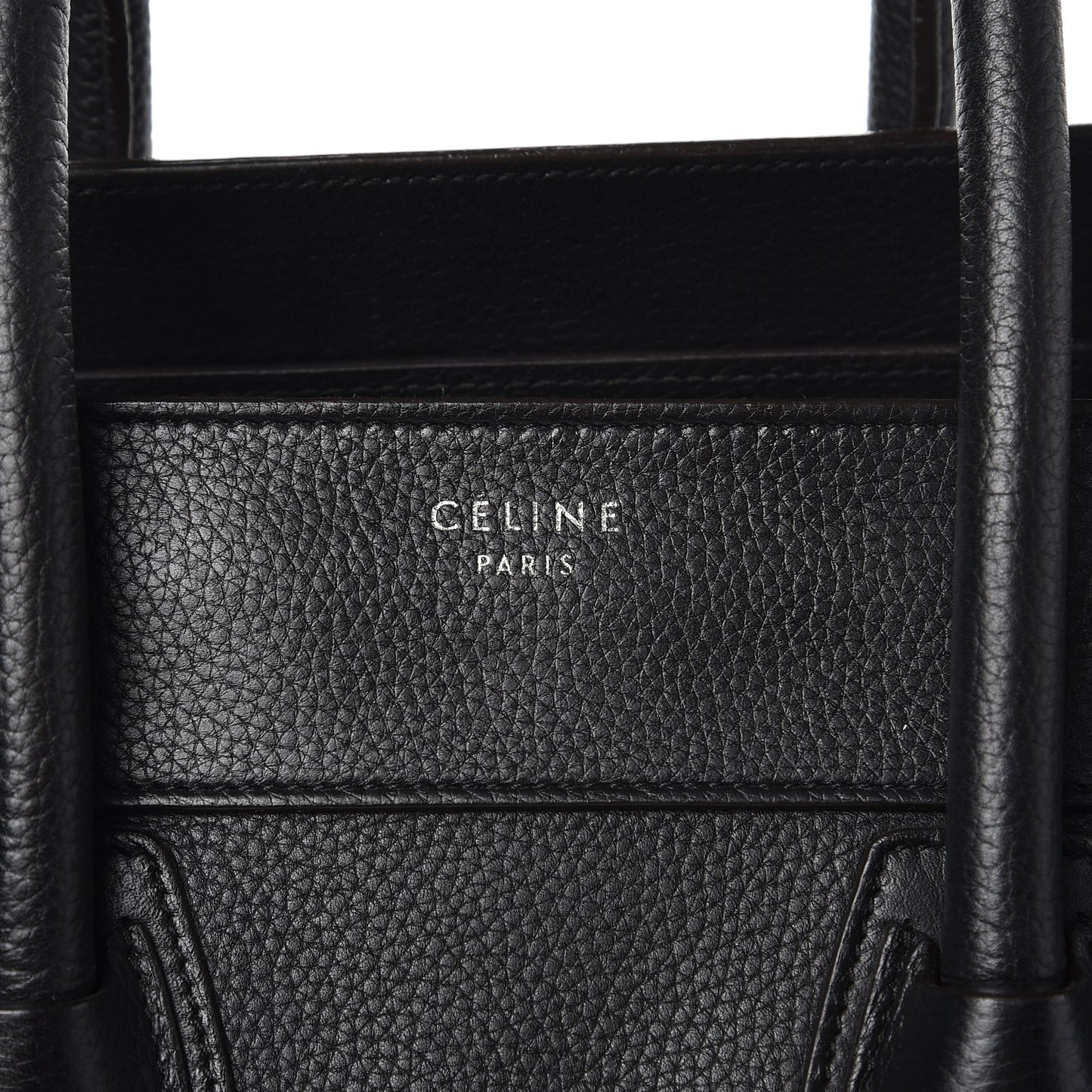 Drummed Calfskin Mini Luggage Black