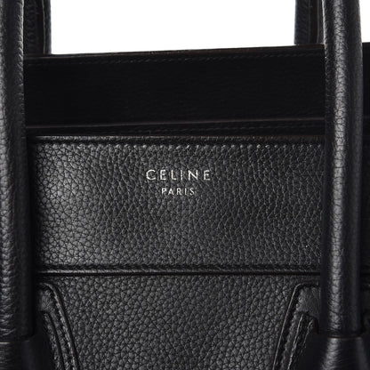 Celine Drummed Calfskin Mini Luggage Black 7 of 8
