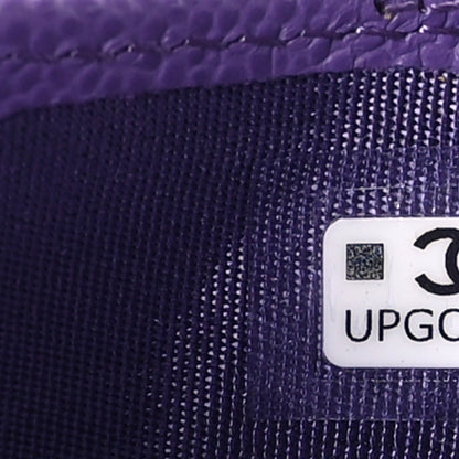 Chanel Caviar Quilted Card Holder Purple 7 of 9