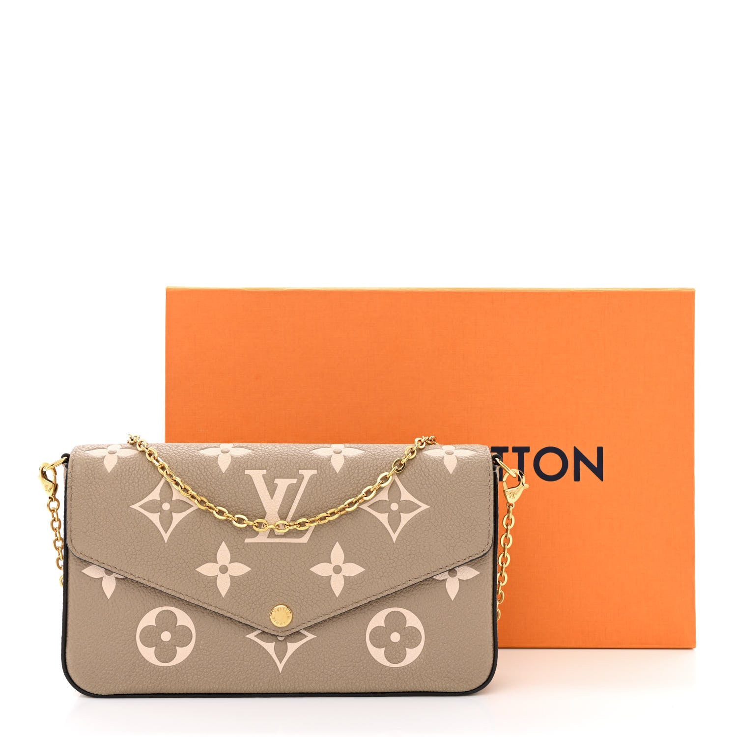 Louis Vuitton Empreinte Monogram Giant Felicie Pochette Tourterelle Creme 13 of 13