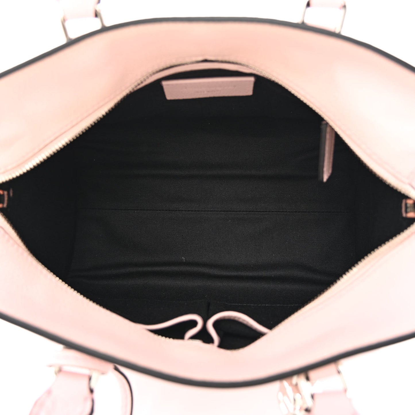 Pebbled Calfskin Small Skull Padlock Zip Around Tote Baby Pink