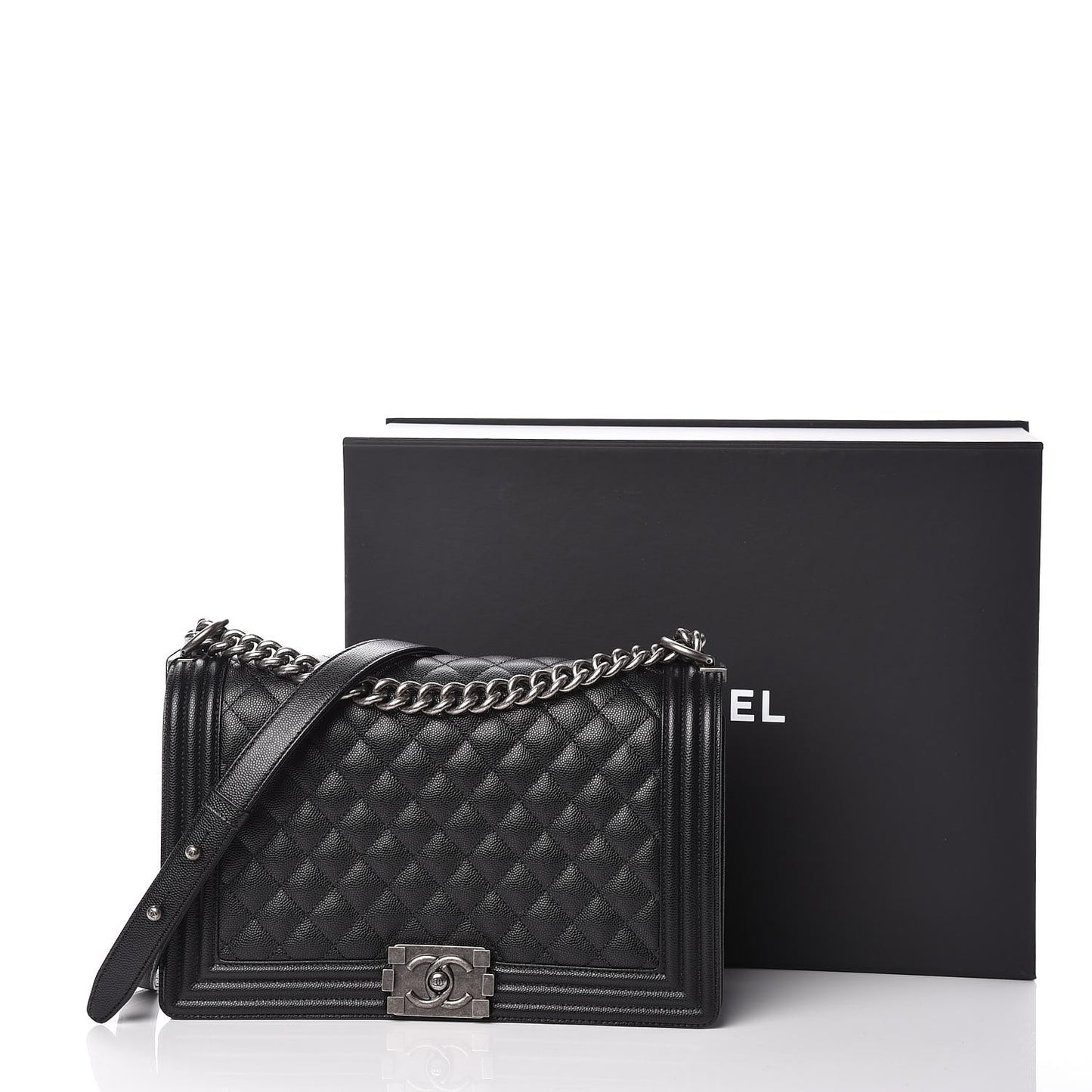 Caviar Quilted New Medium Boy Flap Black