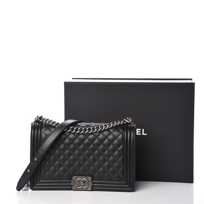 Chanel Caviar Quilted New Medium Boy Flap Black 10 of 10