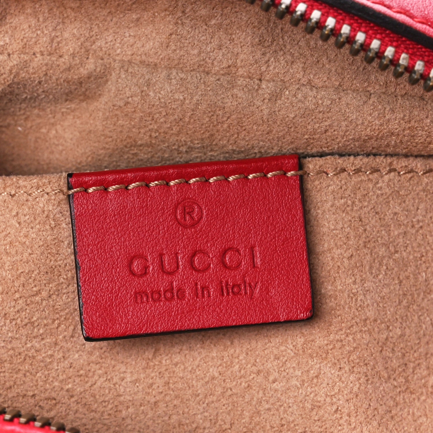 Gucci Calfskin Matelasse Small GG Marmont Chain Shoulder Bag Hibiscus Red 6 of 12