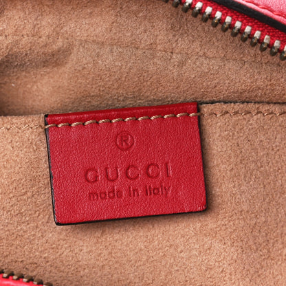 Gucci Calfskin Matelasse Small GG Marmont Chain Shoulder Bag Hibiscus Red 6 of 12