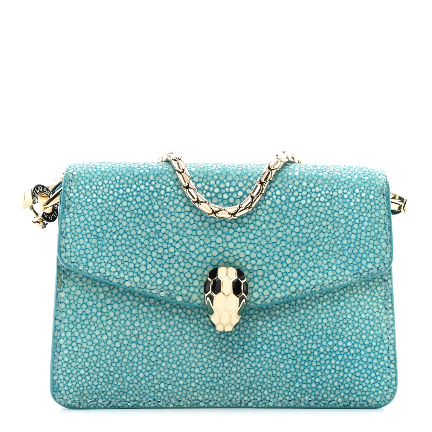 Galuchat Serpenti Forever Miniature Bag Charm Green