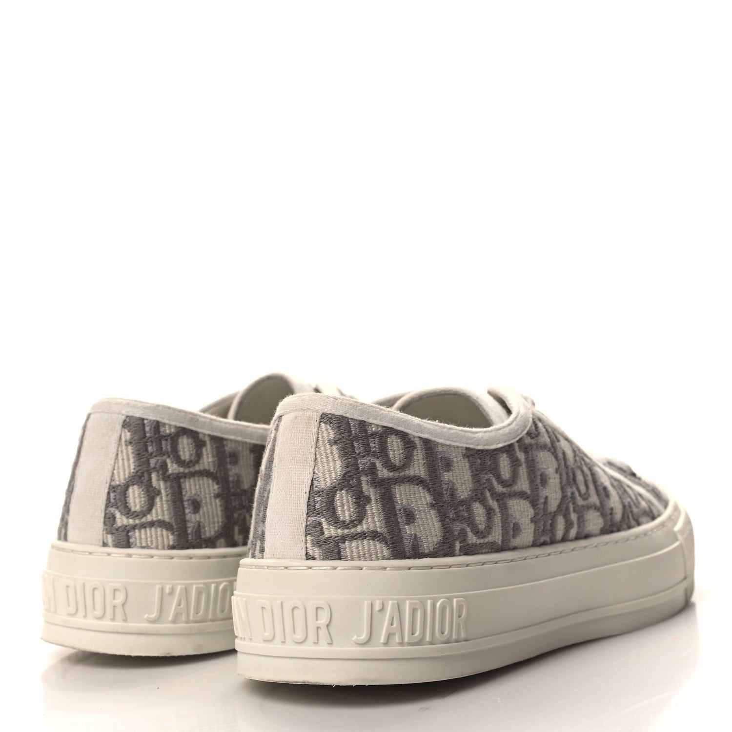 Christian Dior Canvas Oblique Walk'N'Dior Low Top Sneakers 39 Grey Stone 4 of 9