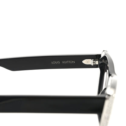 Louis Vuitton Acetate LV Fame Cat Eye Sunglasses z1776w Black 5 of 8