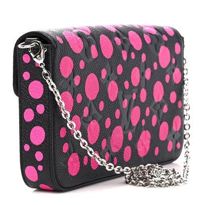 Louis Vuitton LV X YK Empreinte Monogram Pochette Felicie Black Fuchsia 4 of 15