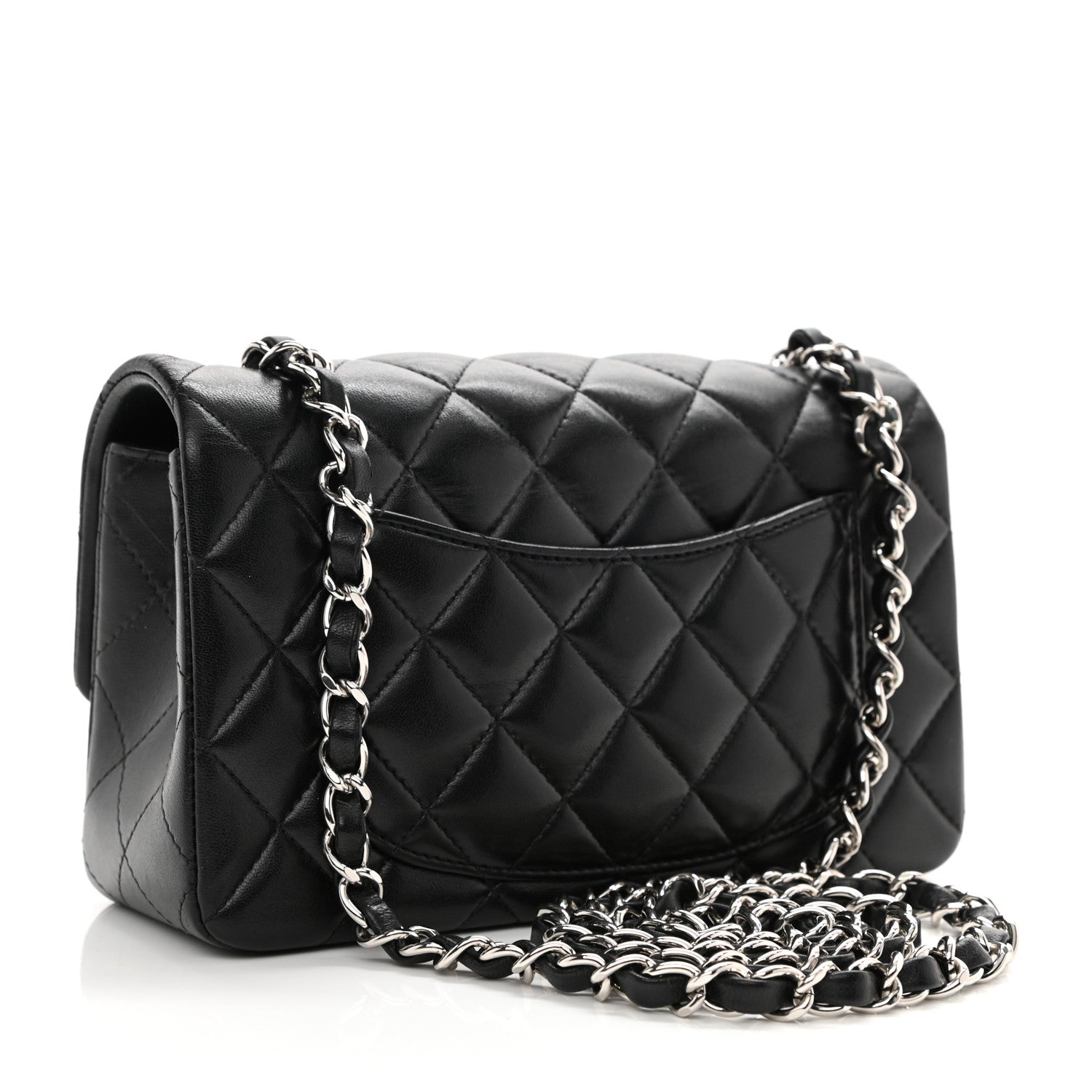 Chanel Lambskin Quilted Mini Rectangular Flap Black 3 of 10