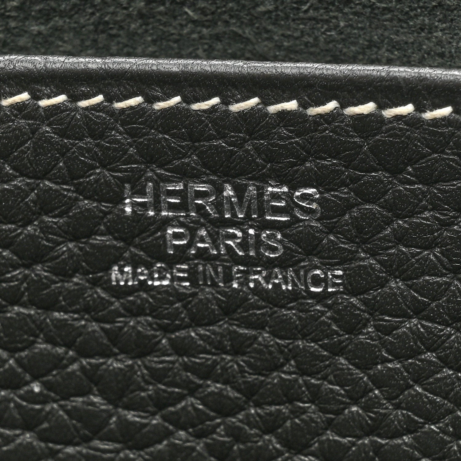 Hermes Taurillon Clemence Halzan 31 GM Black 6 of 13