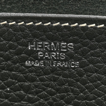 Hermes Taurillon Clemence Halzan 31 GM Black 6 of 13