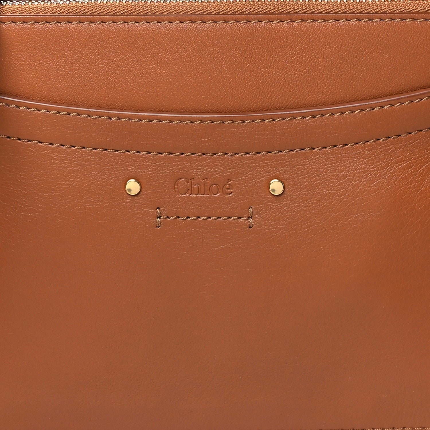 Chloe Calfskin Suede Mini Roy Bag Caramel 8 of 10