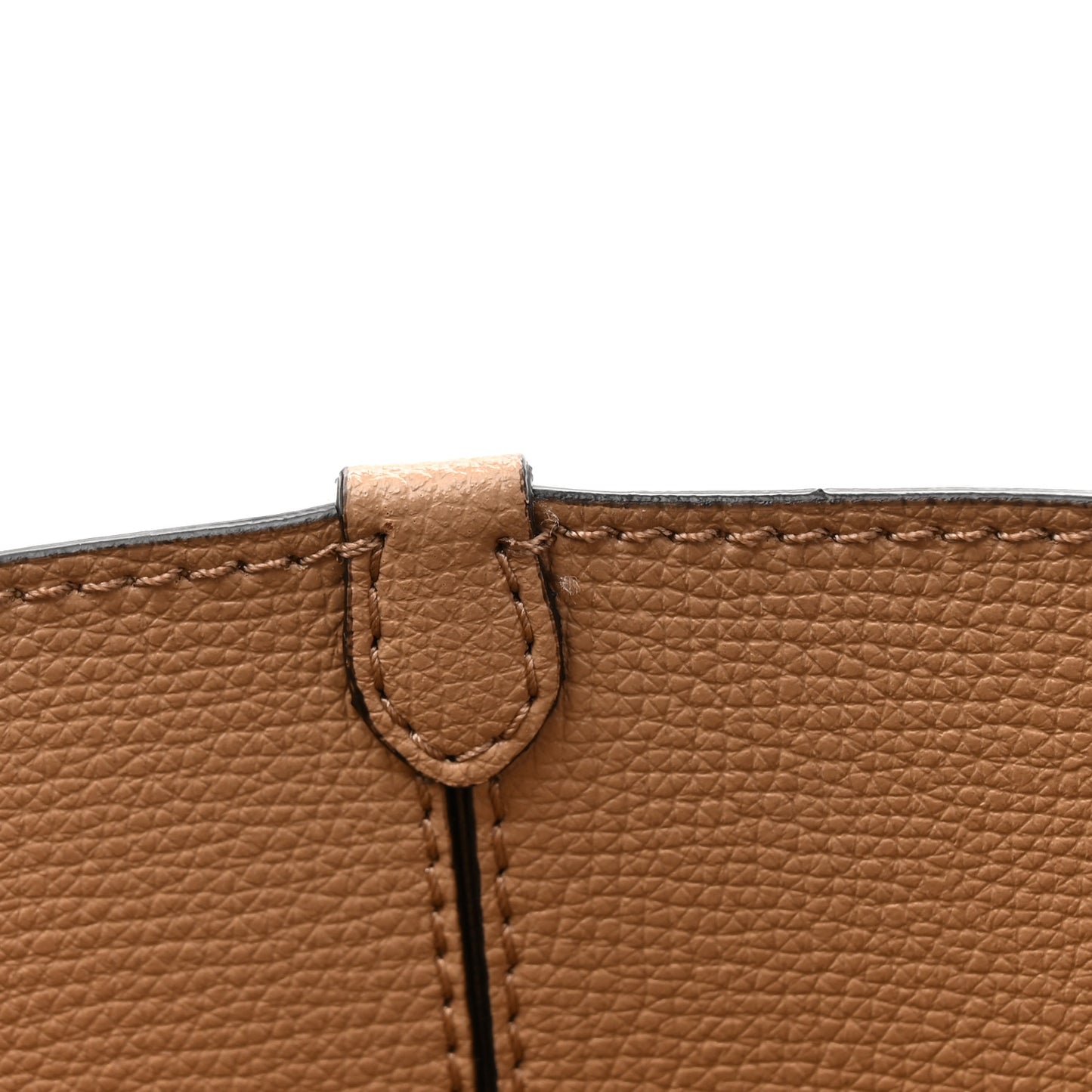 Grainy Calfskin Haymarket Check Medium Reversible Tote Camel