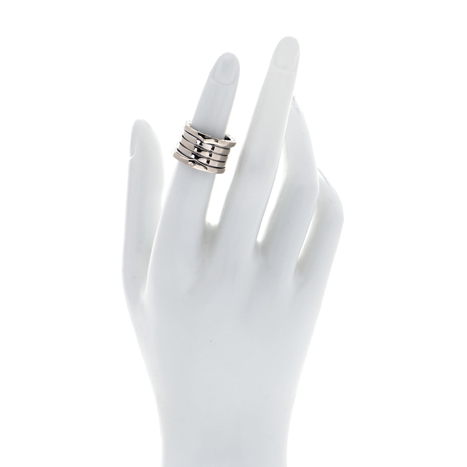 Bulgari 18K White Gold B.Zero1 Five-Band Ring 51 5.75 2 of 5