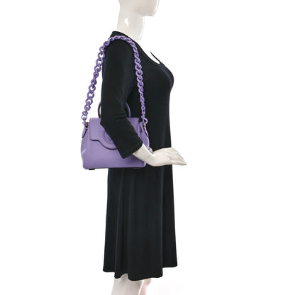 Versace Calfskin Medusa Small Top Handle Handbag Lilac 2 of 8