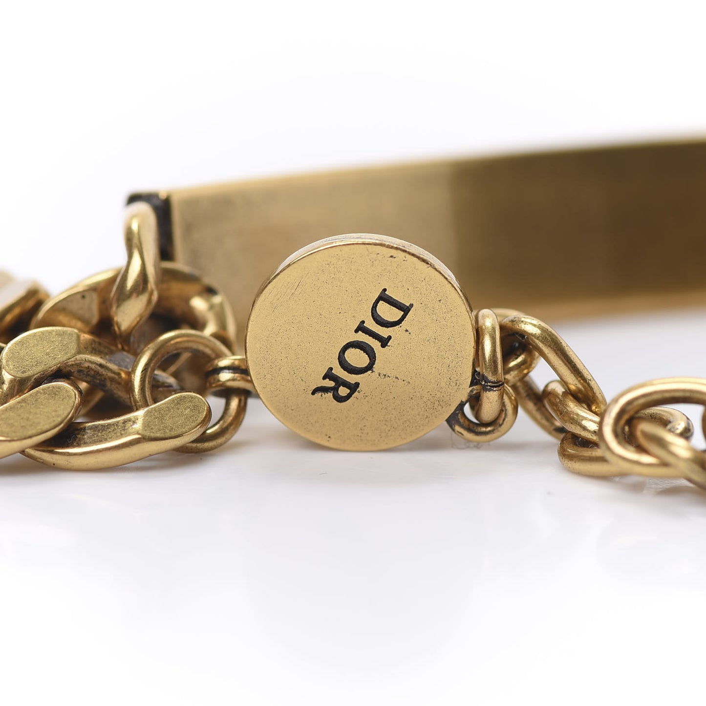 Metal Crystal J'Adior Star Heart Chain Bracelet Aged Gold