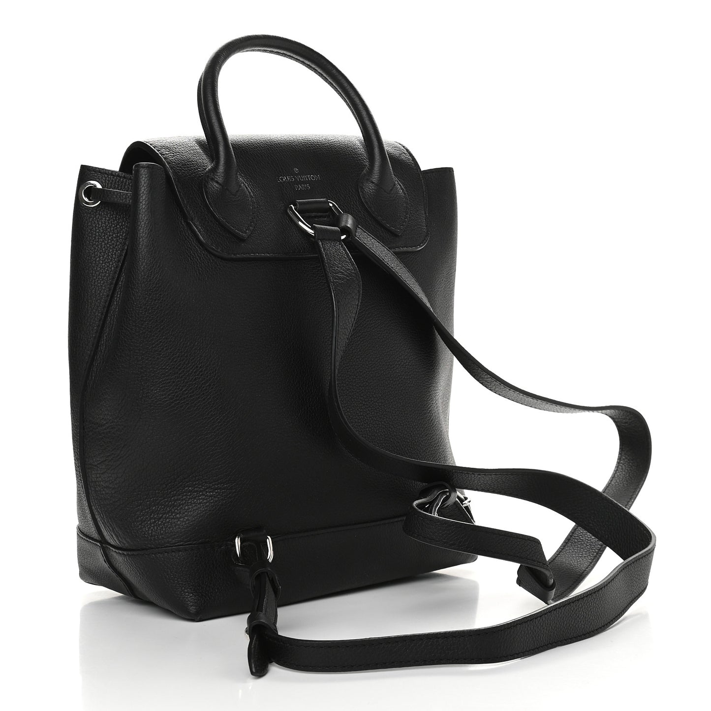 Calfskin Lockme Backpack Black