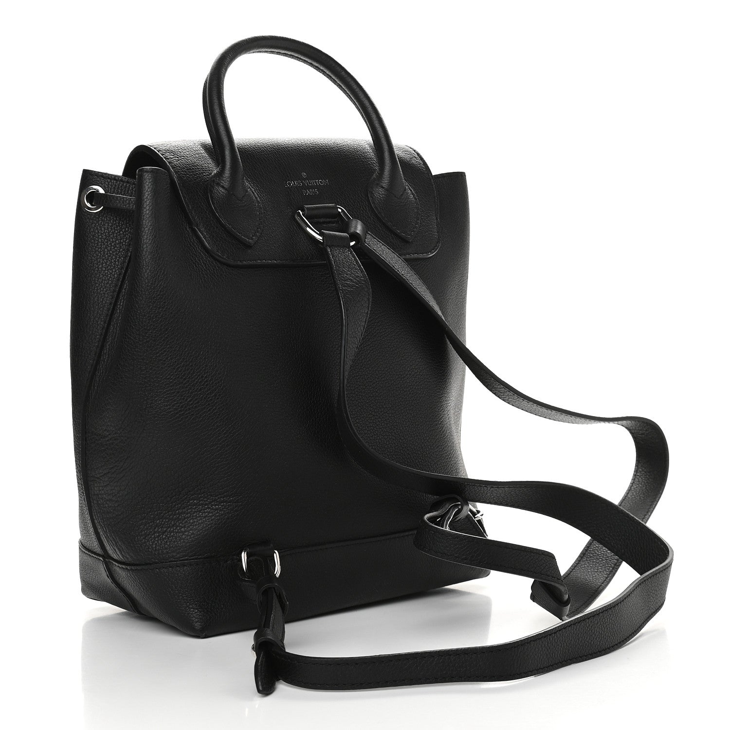 Louis Vuitton Calfskin Lockme Backpack Black 3 of 8
