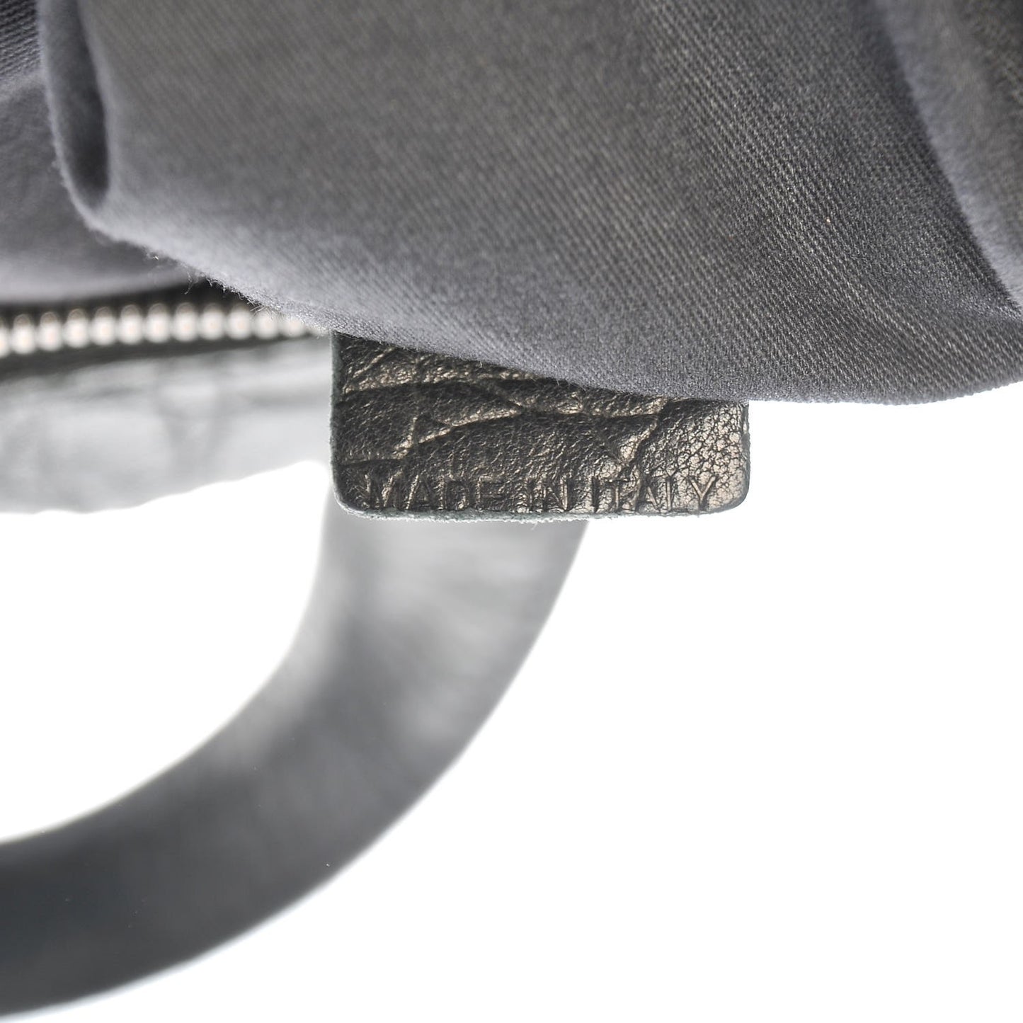 Calfskin Crocodile Embossed Large Nightingale Black