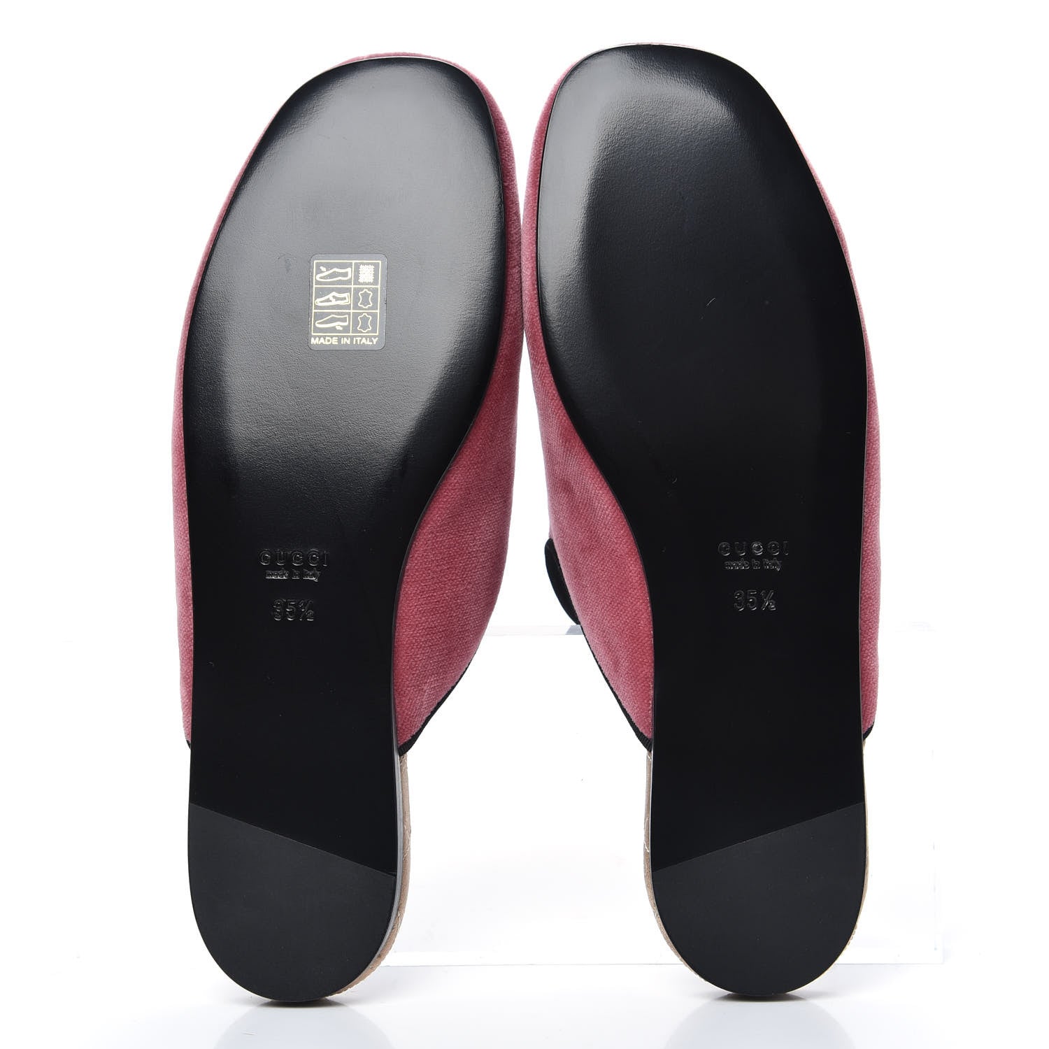 Gucci Velvet Embellished Evening Slippers 35.5 Pink 6 of 10
