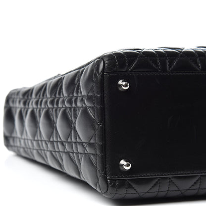 Christian Dior Lambskin Cannage Large Lady Dior Black 7 of 9