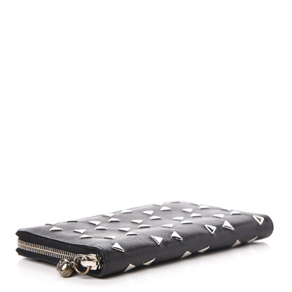 Alexander McQueen Nappa Studded Skull Continental Zip Wallet Black 4 of 7