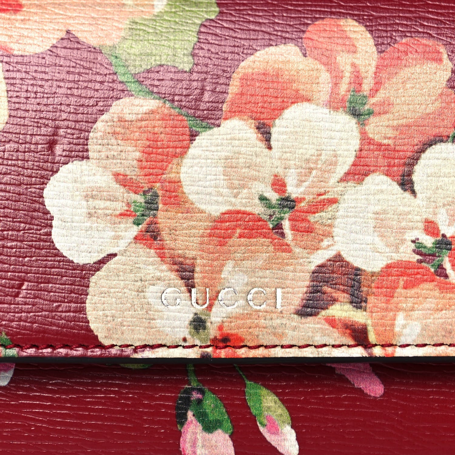 Gucci Calfskin Blooms Print Continental Wallet Romantic Cherry Multicolor 5 of 10