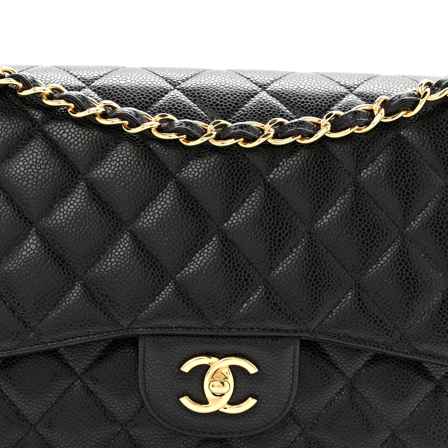 Chanel Caviar Quilted Jumbo Double Flap Black 8 of 13